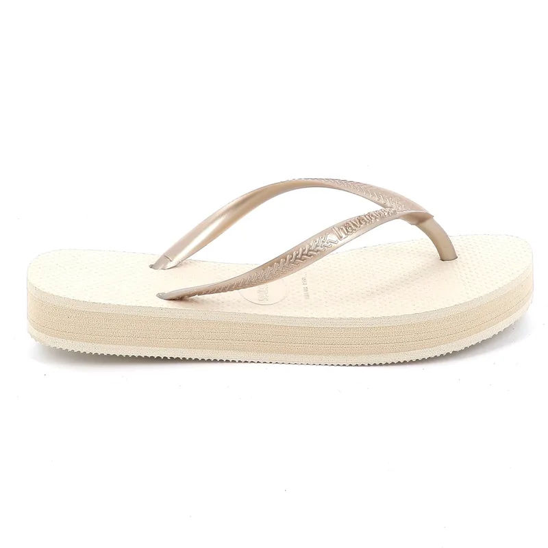 Γυναικεία Σαγιονάρα Havaianas Slim Flatform Χρώματος Μπεζ 4144537-0121
