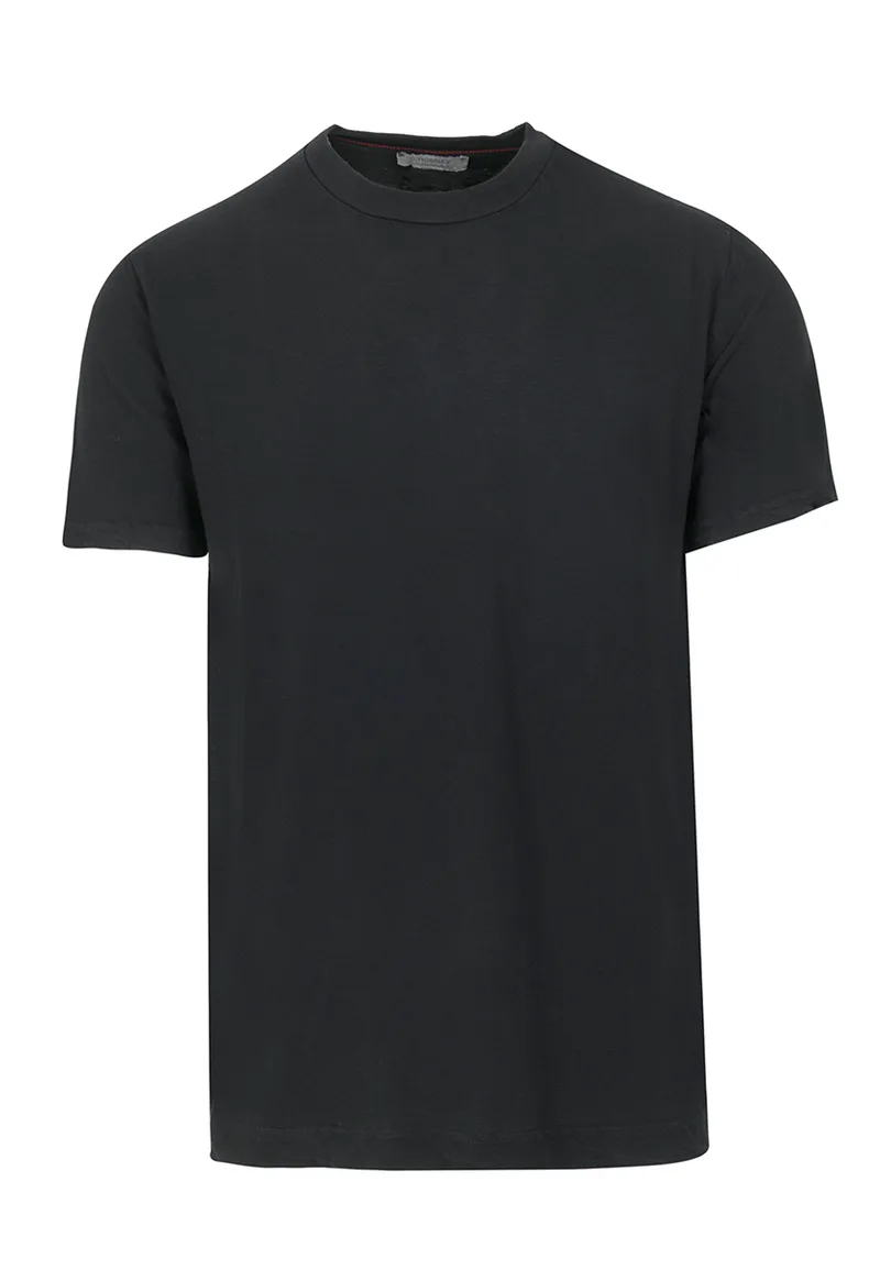 ΑΝΔΡΙΚΟ T-SHIRT DEMS CROSSLEY ΣΤΡΟΓΓΥΛΗ ΛΑΙΜΟΚΟΨΗ ΜΑΥΡΟ