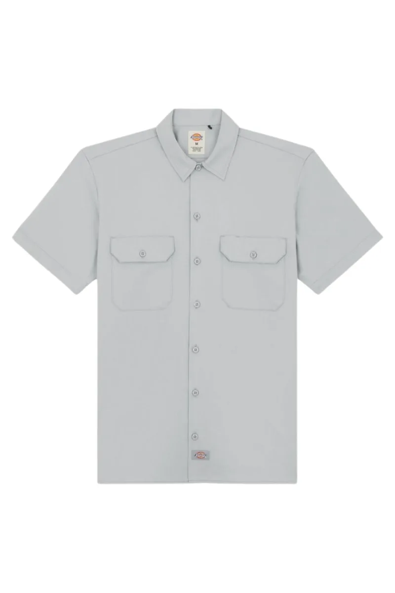 DICKIES Πουκάμισα WORK SHIRT SS REC - GREY-DK0A4XK7D061-GREY