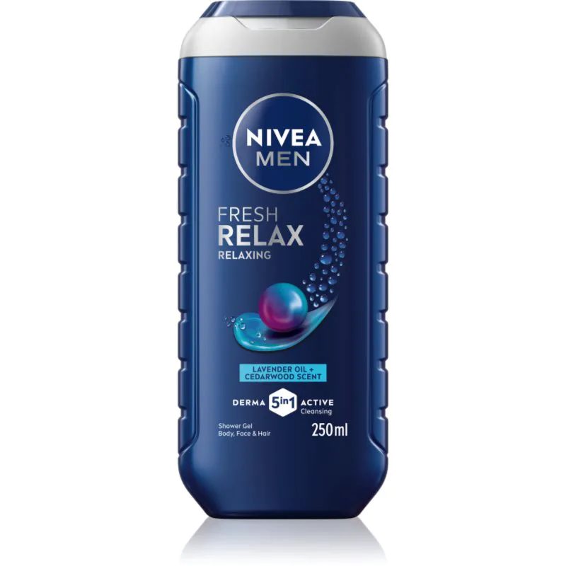 NIVEA MEN Total Relax χαλαρωτικό τζελ για ντους για άντρες 250 ml