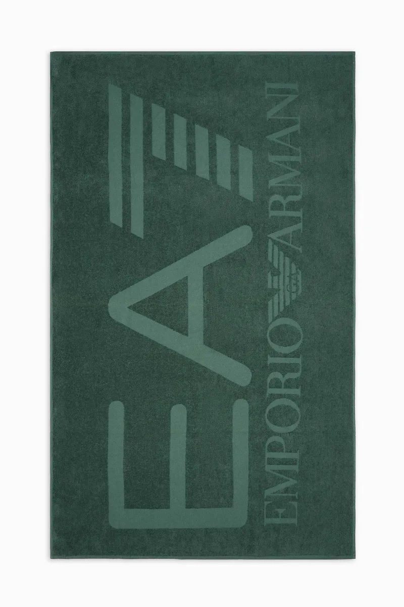 EA7 unisex πετσέτα θαλάσσης με λογότυπο - 7X000678AF21260 Πράσινο Σκούρο