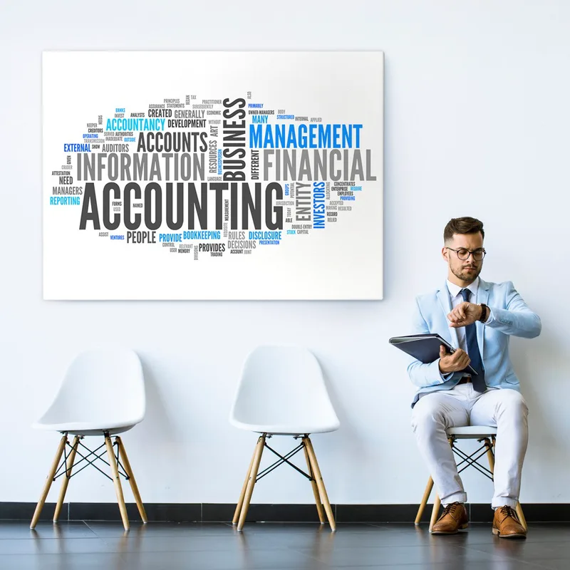 Πινακας σε καμβά ACCOUNTING TYPOGRAPHY