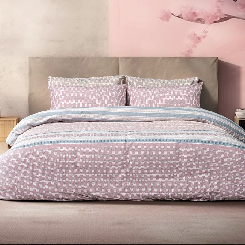 Παπλωματοθήκη Υπέρδιπλη Σετ 230x250 Beauty Home Mnemba 12184 Ροζ 230x250