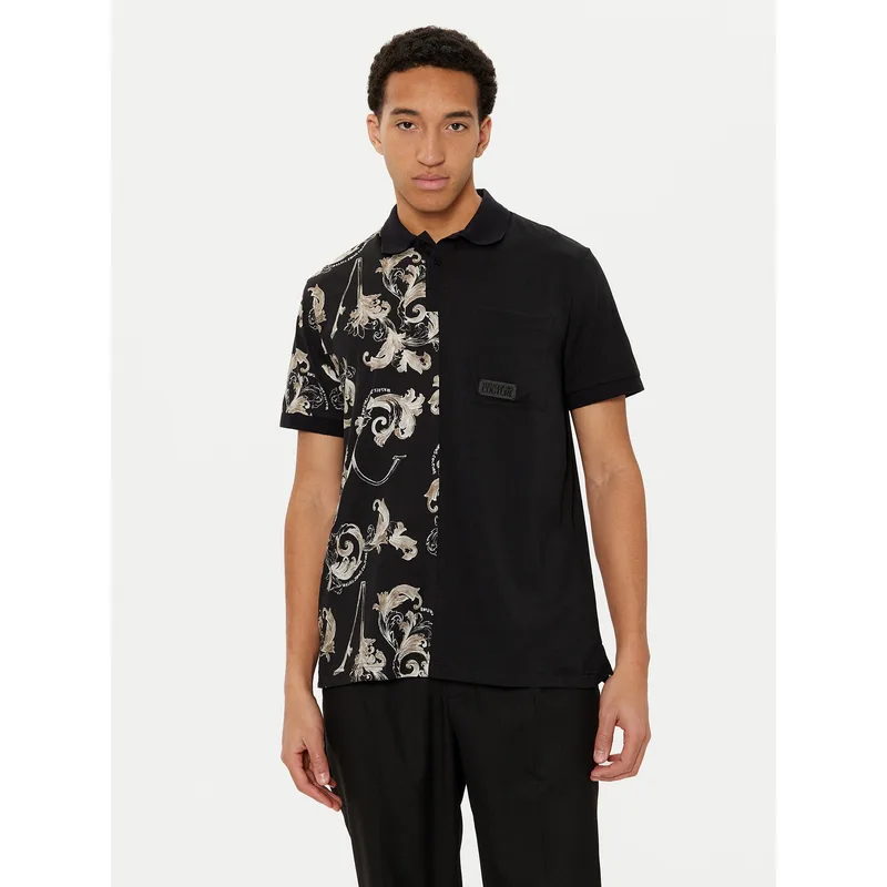 Versace Jeans Couture Polo 78GAG625 Μαύρο Regular Fit