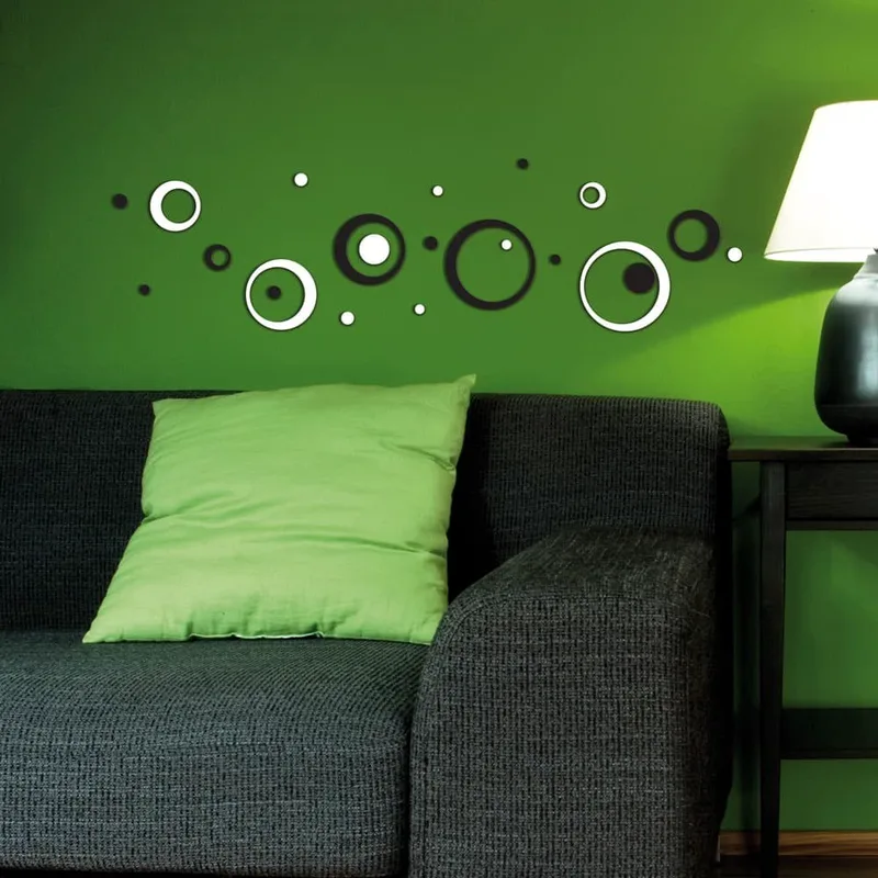 Αφρώδη Αυτοκόλλητα Τοίχου Ango Black & White Circles S 59508