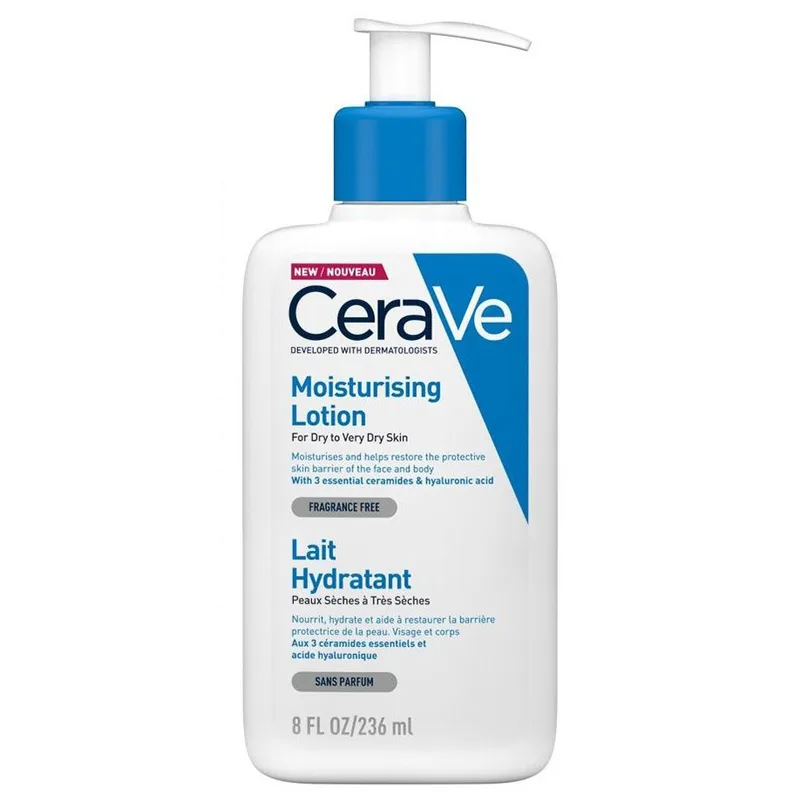 CeraVe Moisturising for Dry to Very Dry Skin Face & Body Lotion Ενυδατικό Γαλάκτωμα Προσώπου & Σώματος για Ξηρή εώς Πολύ Ξηρή Επιδερμίδα 236ml