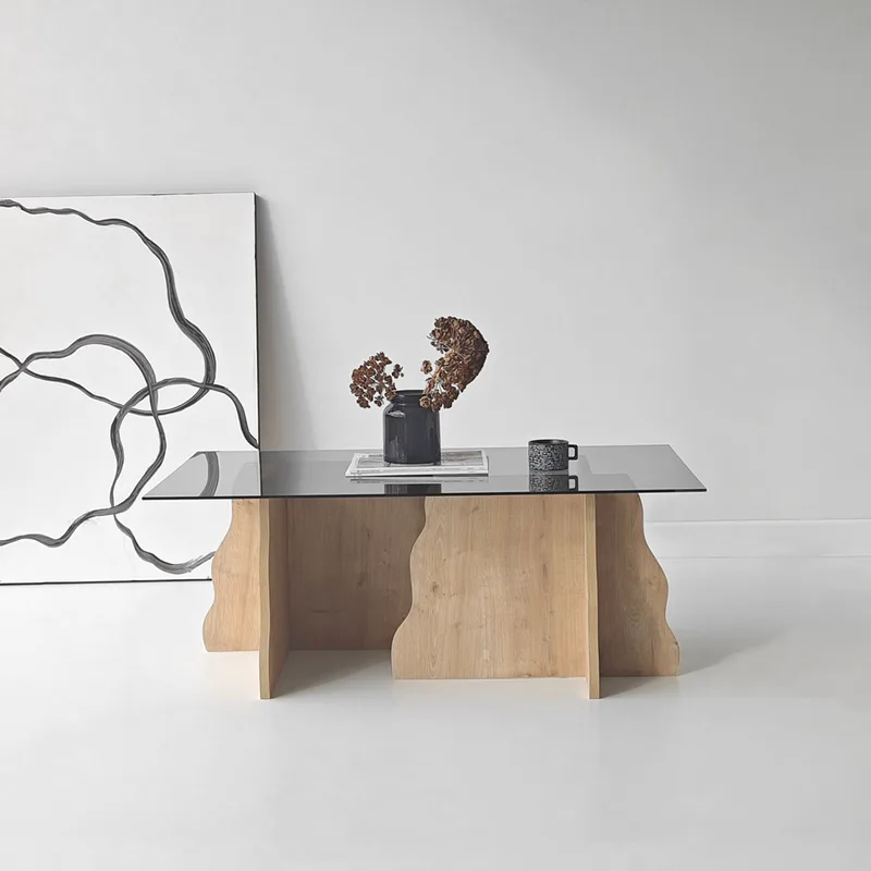 Τραπεζάκι Σαλονιού Canyon - Sapphire Oak, Fume 552Nos1492 (105x40x65 cm)