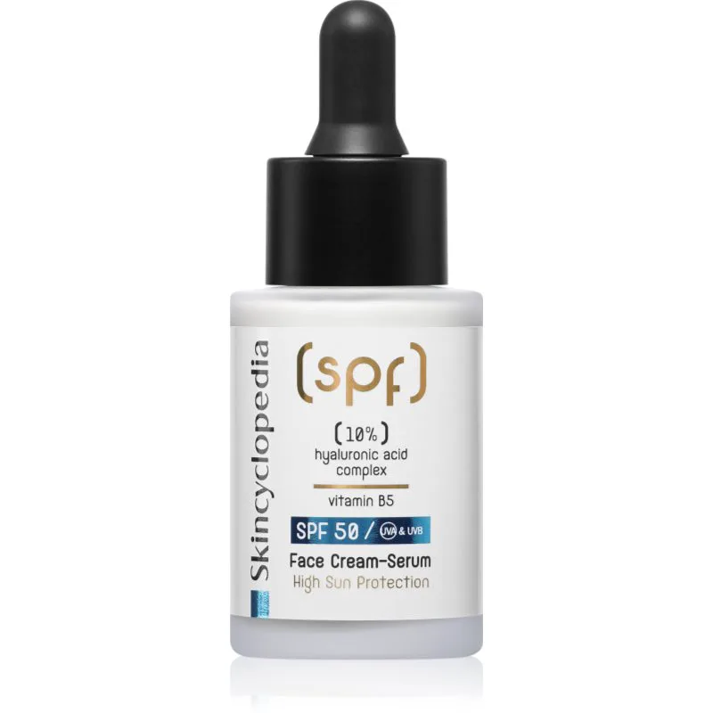 Skincyclopedia 10% Hyaluronic Acid Complex + Vitamin B5 κρεμώδης ορός SPF 50 30 ml