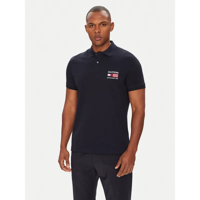 Tommy Hilfiger Polo Flag MW0MW39836 Σκούρο μπλε Regular Fit