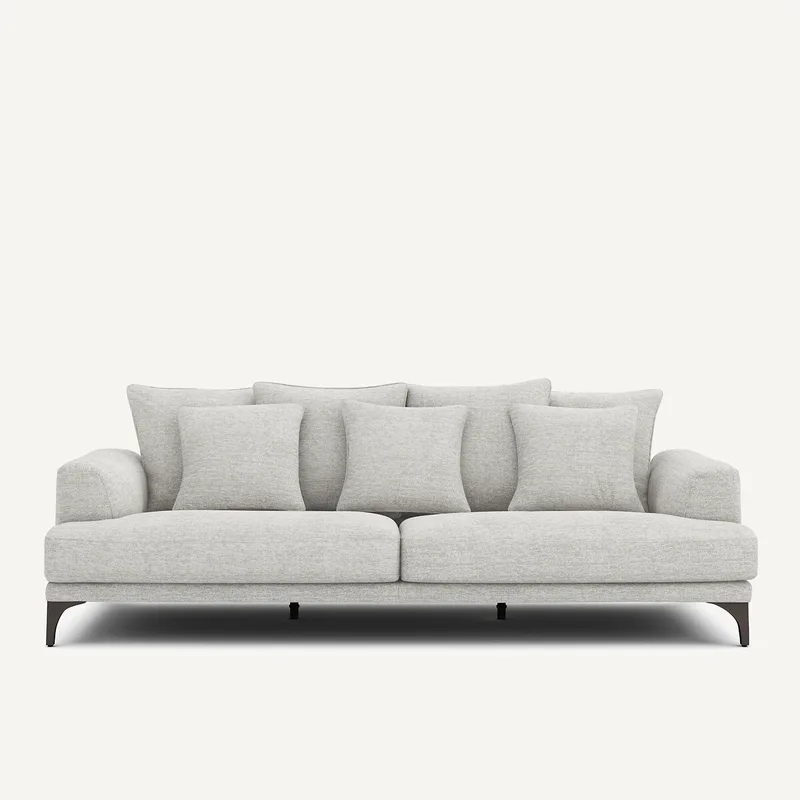 Καναπές με μελανζέ ταπετσαρία Μ105xΠ217xΥ84cm