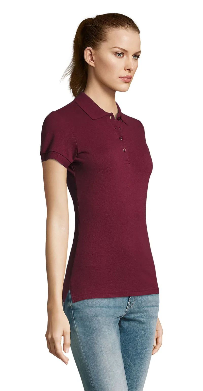 Γυναικείο πόλο πικέ Passion SOLS 11338 Burgundy