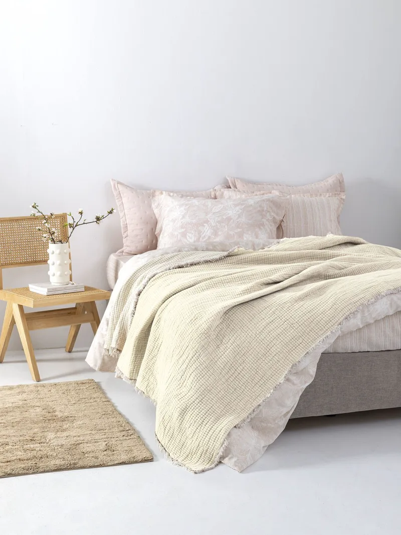 Κουβέρτα Υπέρδιπλη Palamaiki Mous Natural 250x240