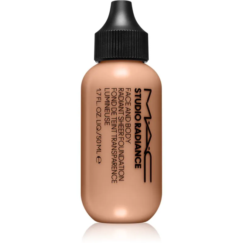 MAC Cosmetics Studio Radiance Face and Body Radiant Sheer Foundation Φωτεινό μακιγιάζ για πρόσωπο και σώμα απόχρωση W3 50 ml