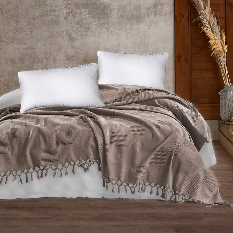 Κουβέρτα Πικέ Υπέρδιπλη 220x240 Dimcol Jacquard Sand 220x240