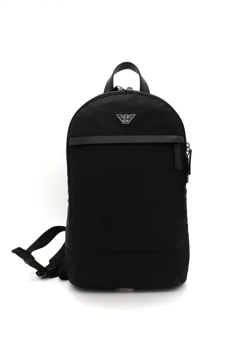EMPORIO ARMANI ΤΣΑΝΤΑ BACKPACK LOGO ΜΑΥΡΟ