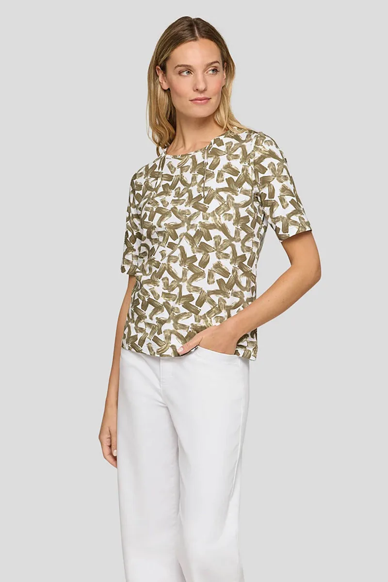 Rabe γυναικεία μπλούζα με all-over print - 56-122351 Μπεζ