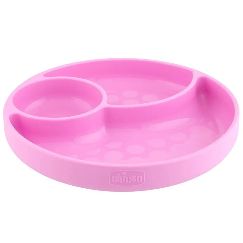 Chicco Easy Menu Plate 12m+ Βρεφικό Πιάτο Σιλικόνης με Χωρίσματα 1 Τεμάχιο