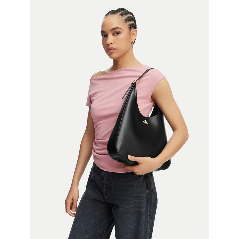 Τσάντα Calvin Klein Ck Medium Shoulder Bag LV04F3522G Μαύρο