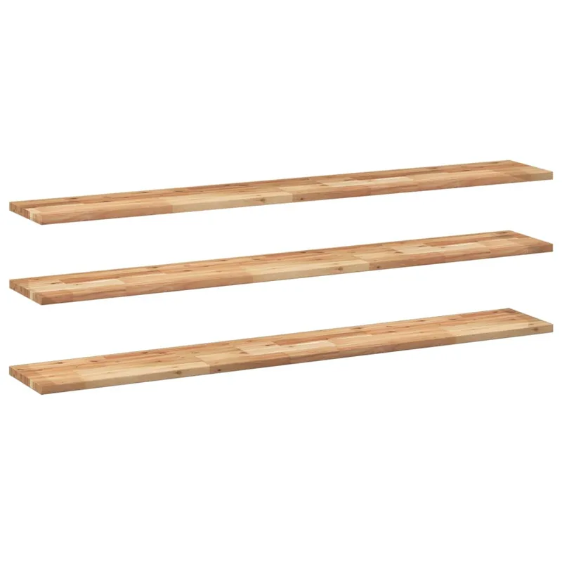 vidaXL Ράφια Πλωτά 3 τεμ. 140x20x2 εκ. από Μασίφ Ξύλο Ακακίας με Φινίρισμα Λαδιού