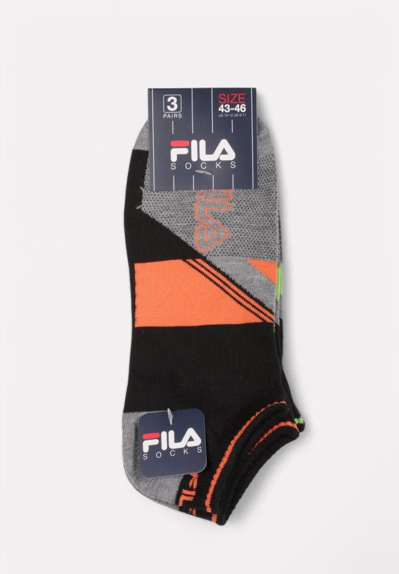 Fila Invisible Socks Socks Fashion Black 3 τεμάχια F2530-229-Μαύρο