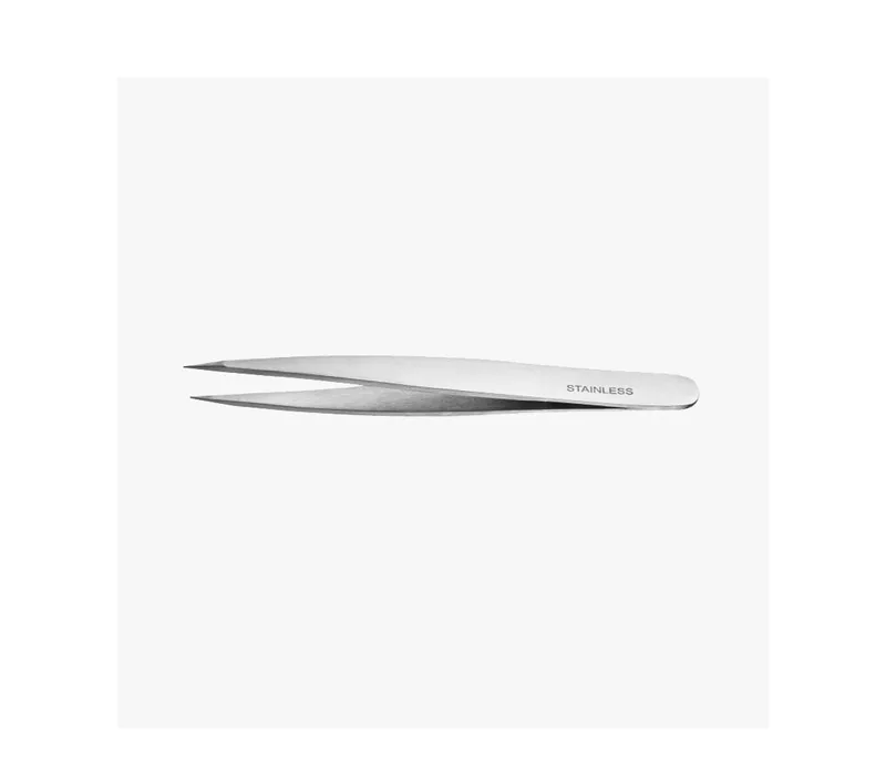 Stainless steel fine tip tweezers for hair removal Eurostil 9.5 cm