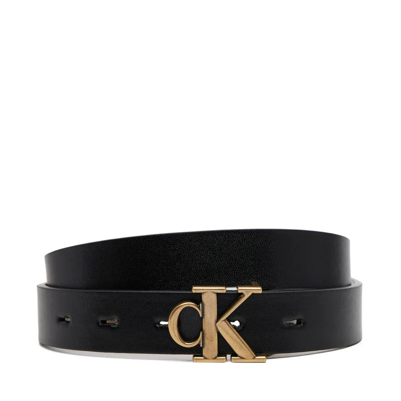 Ζώνη Γυναικεία Calvin Klein Jeans Monogram Placque Buckle 25Mm Rev LV04K7005G Μαύρο