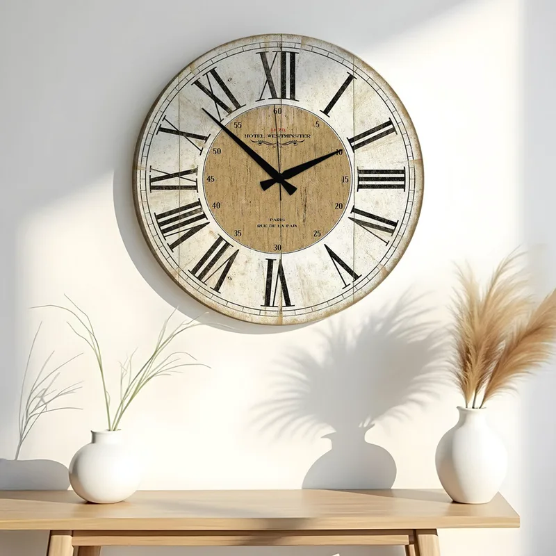 Διακοσμητικό Ρολόι Mdf Huhuas00013 889Hcl1111 50x50 cm
