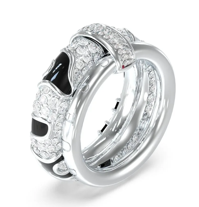 GUESS STEEL Δαχτυλίδι από Ανοξείδωτο ατσάλι Silver JUBR05194JWRHBK/54