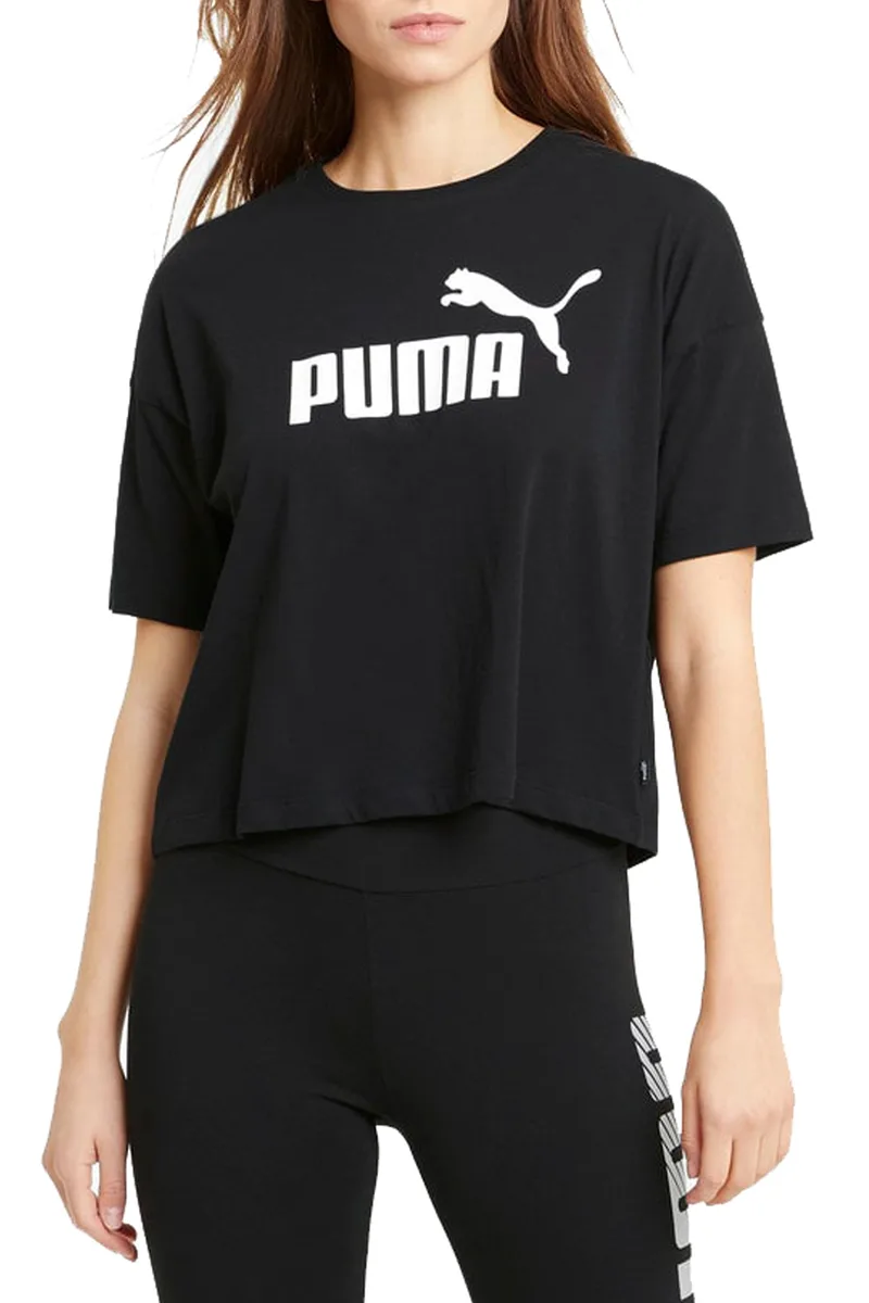 Μπλούζα Κοντομάνικη Puma Ess Cropped Logo 586866-01 Γυναικείο