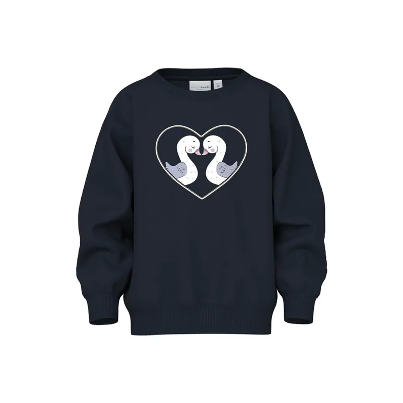 Μπλούζα φούτερ κορίτσι name it-13234422-Dark Sapphire/Heart