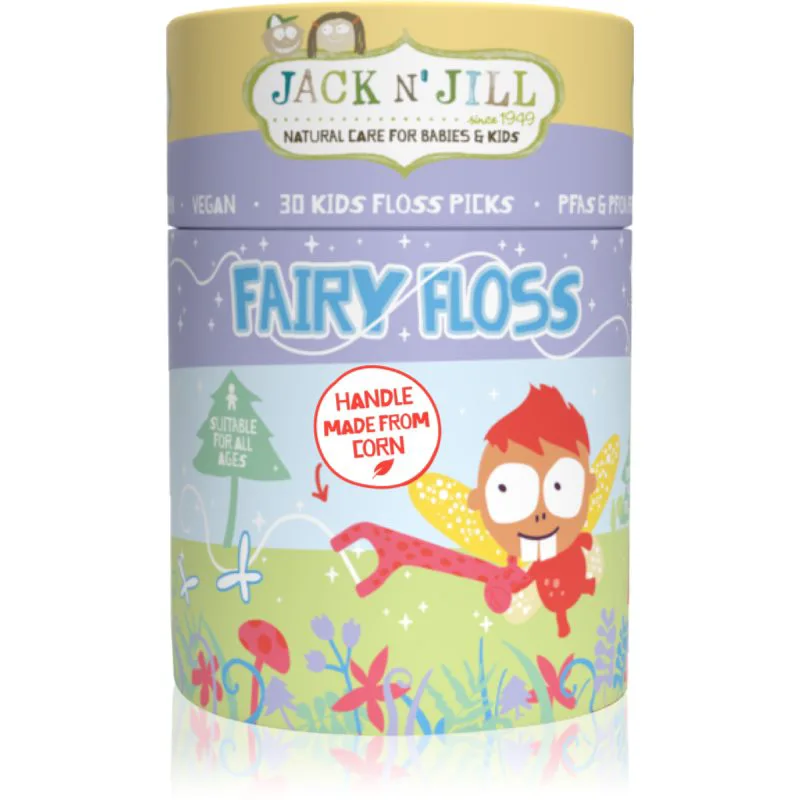 Jack N’ Jill Fairy Floss οδοντικές οδοντογλυφίδες με νήμα για παιδιά 30 τμχ