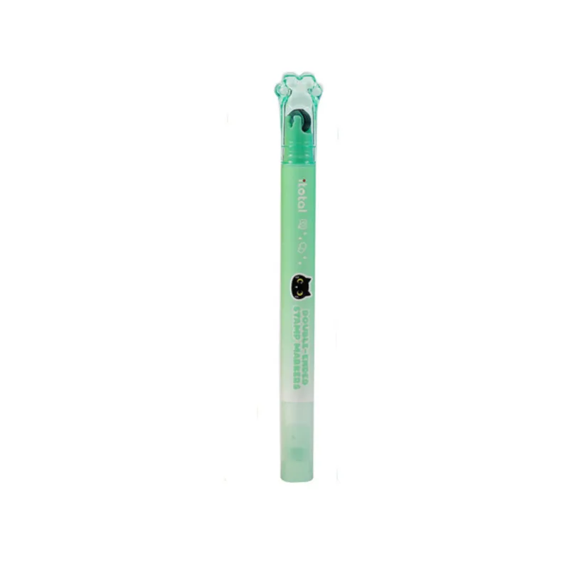Mαρκαδόρος Υπογράμμισης i-Total Double Stamp Marker Glitter Green XL2306M