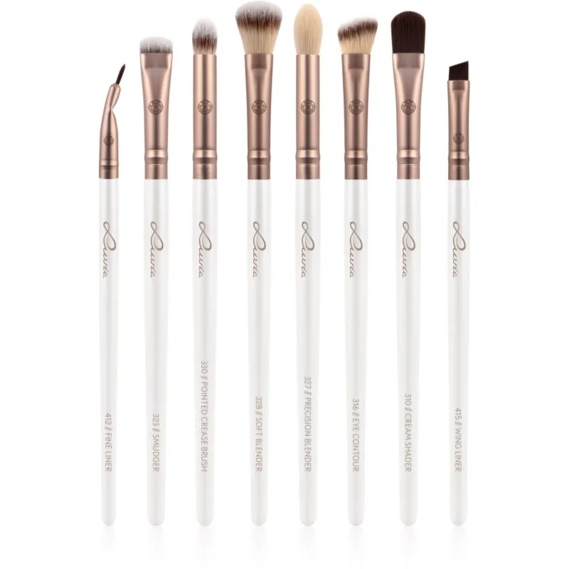 Luvia Cosmetics Prime Vegan All Eye Want σετ με πινέλα Τα μάτια Pearl White / Metallic Coffee Brown