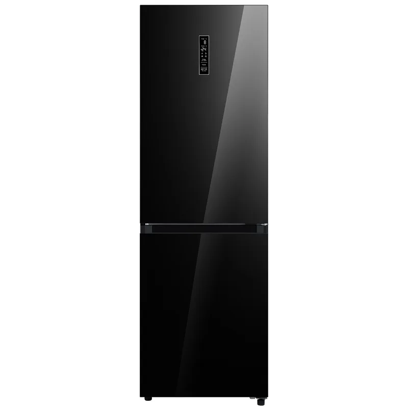 Crown CBN340BLG Ψυγειοκαταψύκτης 338lt, NoFrost, E (Y185,8xΠ59,5xB66εκ) Μαύρο Γυαλί CBN340BLG