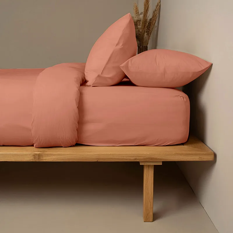 Σεντόνι Μεμονωμένο Υπέρδιπλο 235X270 Sunshine Cotton Feelings 117 Peach Χωρίς Λάστιχο (235x270)