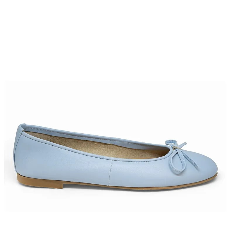 Bigshoes GA2137-11 Δερμάτινη Μπαλαρίνα Γαλάζιο