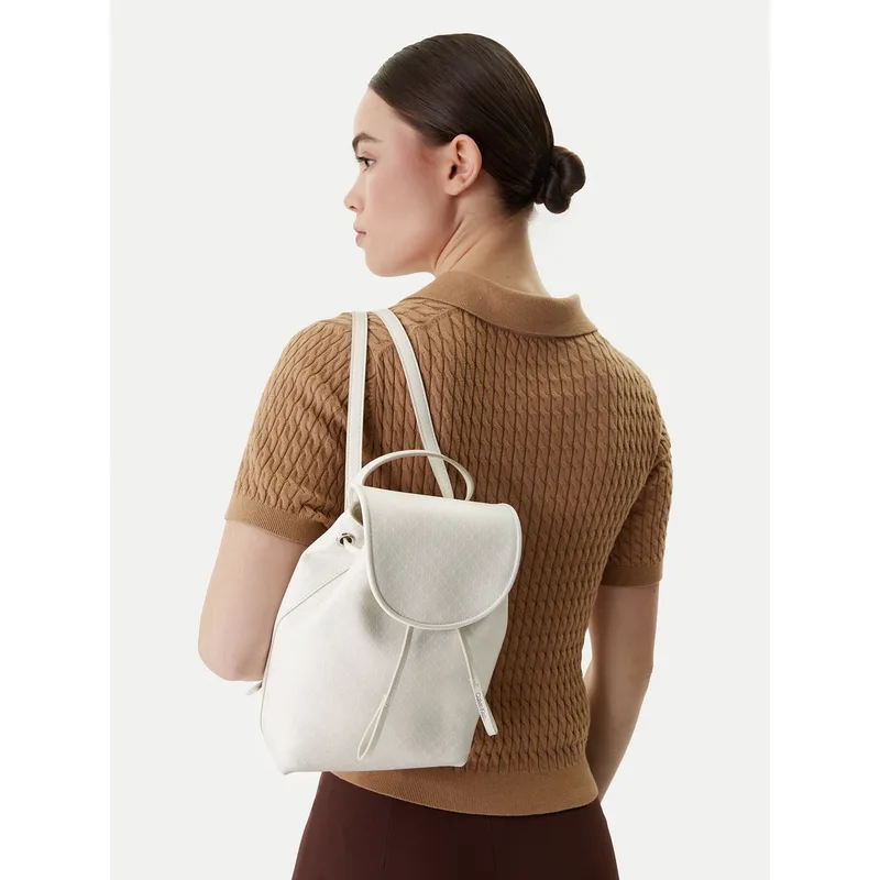 Σακίδιο Calvin Klein Emblem Aop Mini Backpack LV04F3507G Λευκό