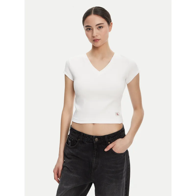 Calvin Klein Jeans T-Shirt LV047C910G Λευκό Regular Fit