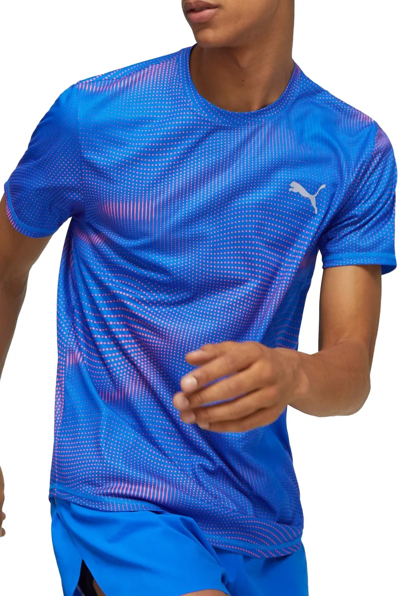 Μπλούζα Κοντομάνικη Puma Run Favorite AOP SS 524219-46 Ανδρικό