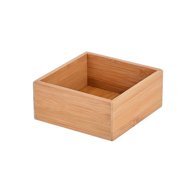 Κουτί Οργάνωσης Συρταριού Bamboo Essentials Estia 15x15,5x6,8εκ. 03-17545 (Υλικό: Bamboo) - estia - 03-17545
