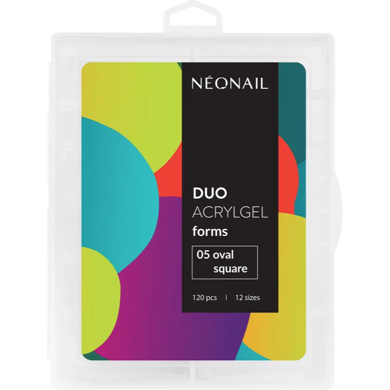 NEONAIL Duo Acrylgel Forms Στένσιλ Για τα νύχια τύπος 05 Oval Square 120 τμχ