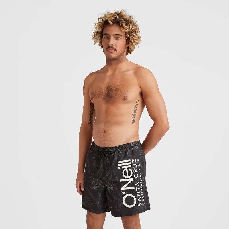 O'NEILL CALI FLORAL SWIM SHORTS ΜΑΥΡΟ