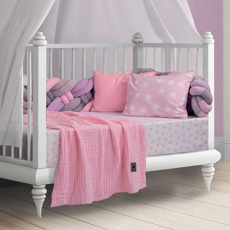Κουβέρτα Μουσελίνα Κούνιας (105x150) Greenwich Polo Club Baby 2994 Ροζ