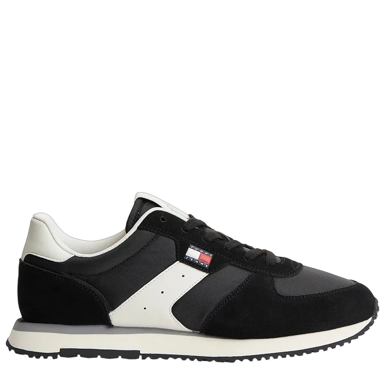 Ανδρικά Δερμάτινα Sneakers Μαύρα Tommy Jeans EM0EM01737-BDS