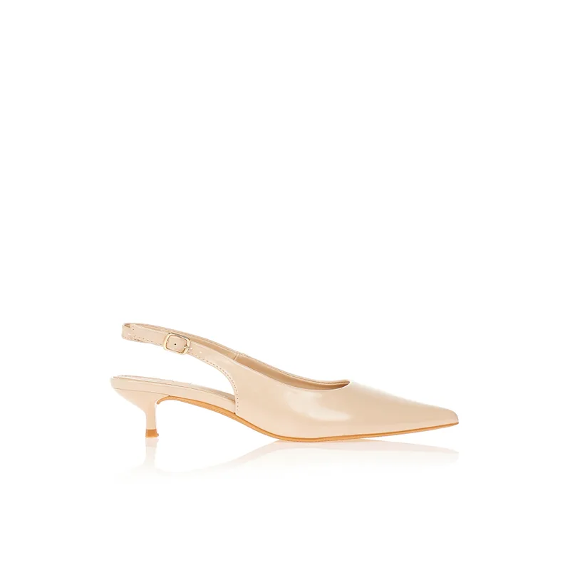 Γόβες nude slingback χαμηλές NUDE