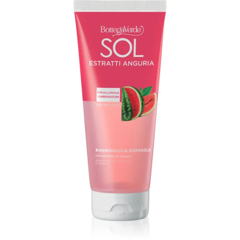 Bottega Πράσινο Sol Estratti καταπραϋντικό τζελ για μπάνιο και ντους για αύξηση της διαρκείας του μαυρίσματος 200 ml