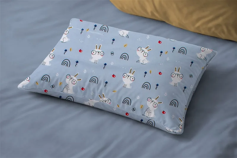 Μαξιλαροθήκη Bebe Βαμβακερή 35x45εκ. Rabbit Garden 584 Sky Blue DimCol