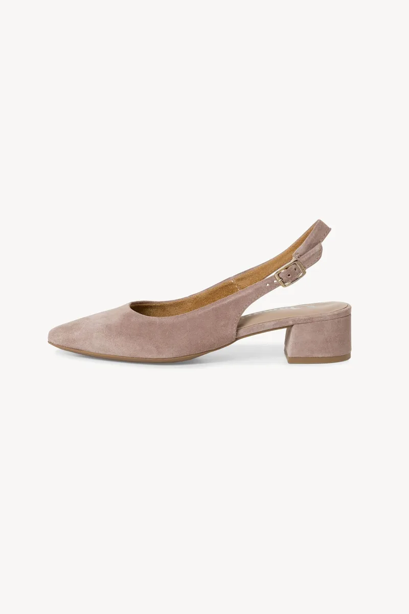 Tamaris γυναικεία slingbacks μονόχρωμα suede - 1-29500-42 Καφέ Ανοιχτό