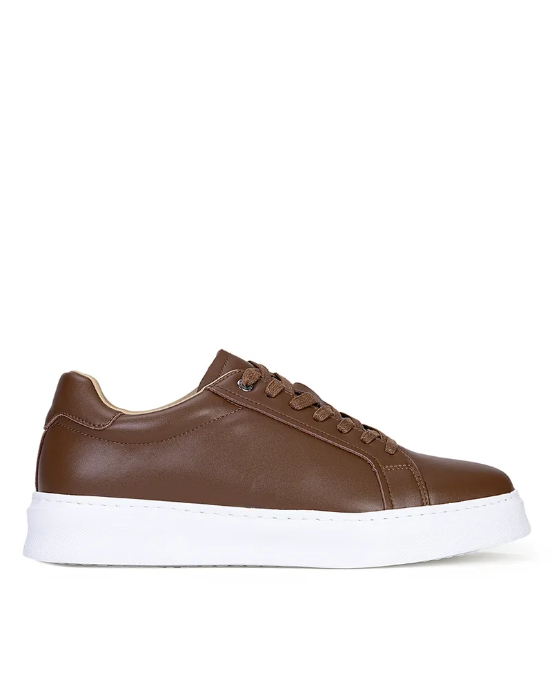 Vardas Ανδρικά Sneakers Δερμάτινα Με Minimal Design Και Λευκή Σόλα