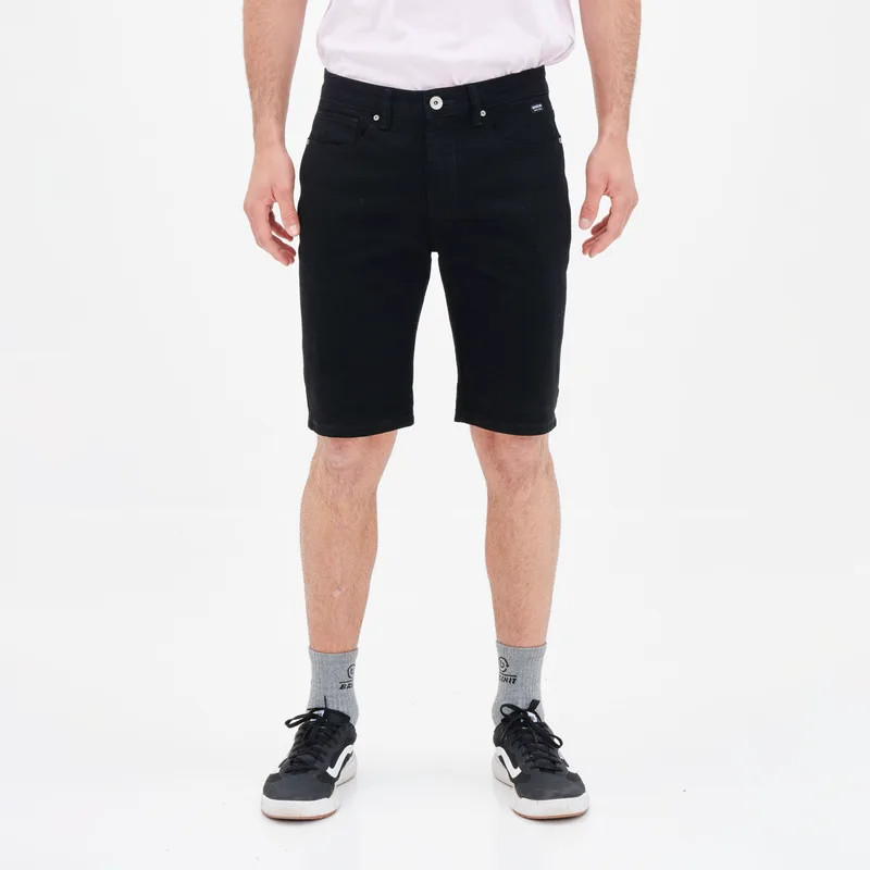 MEN'S STRETCH DENIM SHORTS ΜΑΥΡΟ